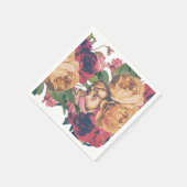 Antike Rose Botanischer Fete Hochzeitstisch Napkin Serviette (Ecke)