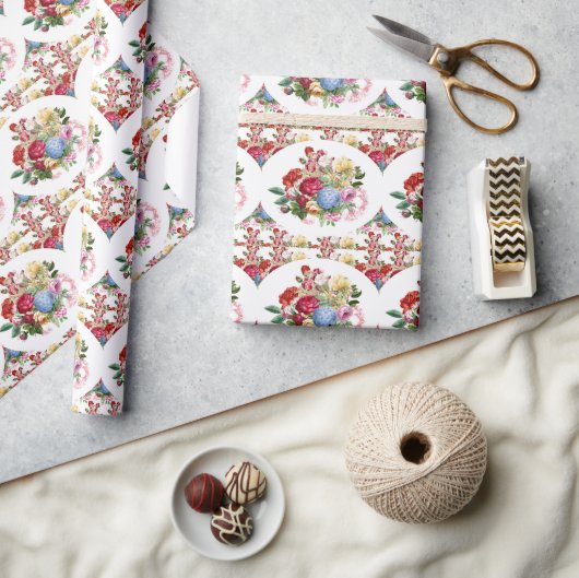 Antike Rose Botanisches Kunsthandwerk oder Retro-G Geschenkpapier (Kunsthandwerk)