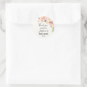 Antike Rose Brautparty Gefallen Runder Aufkleber (Tasche)