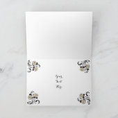 Antike Rose Danke Karte (Innenseite)