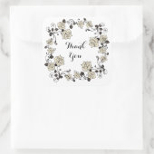 Antike Rose Dankeschön Aufkleber (Tasche)