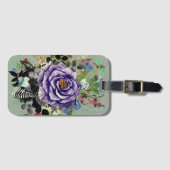 Antike Rose Gepäckanhänger (Vorderseite (Horizontal))