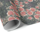 Antike Rose Geschenkpapier (Rolleneckpunkt)