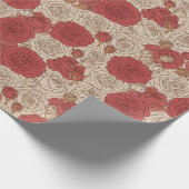 Antike Rose Geschenkpapier (Ecke)
