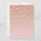 Antike Rose Gold Glitzer Farbe Save The Date (Rückseite)