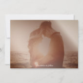 Antike Rose Gold Nautische Save the Date Karte (Rückseite)