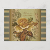 Antike Rose (grün) Personalisiert Postkarte (Vorderseite)