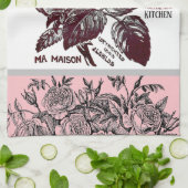 Antike Rose - Ihre Textauswahl Rosa Geschirrtuch (Gefaltet)