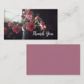 Antike Rose in Vase Floral Vielen Dank Rose Visitenkarte (Vorne/Hinten)