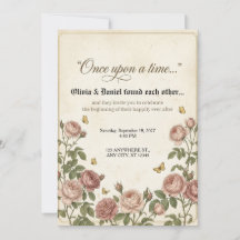 Antike Rose Märchenkapitel-Seite Hochzeit