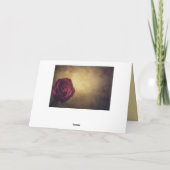 Antike Rose mit Gold-Background personalisieren Karte (Rückseite)