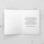 Antike Rose Personalisiert 70. Hochzeitstag Karte (Innenseite)