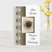 Antike Rose Personalisiert 70. Hochzeitstag Karte (Gelbe Blume)