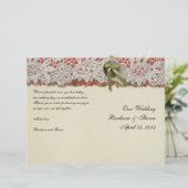 Antike Rose Rustikale rote Viktorianische Burlap (Stehend Vorderseite)