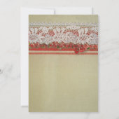 Antike Rose Rustikale rote Viktorianische Burlap Einladung (Rückseite)