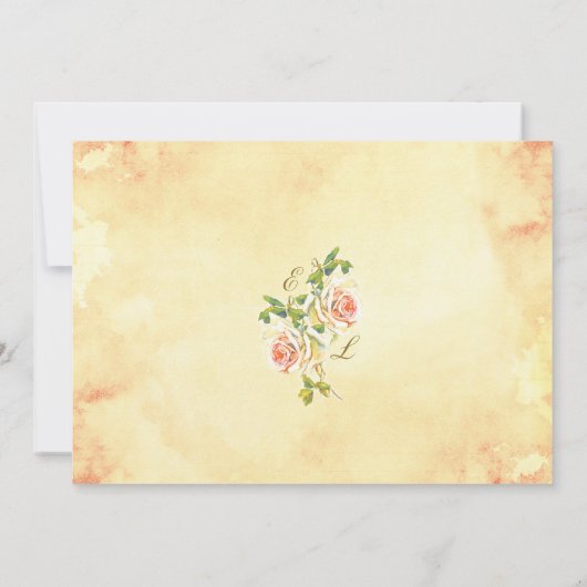 Antike Rose - Save the Date Hochzeit (Rückseite)