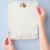 Antike Rose Scrapbooking/Stationäre Papiere Flyer (Hand)