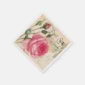 Antike Rose Serviette (Ecke)