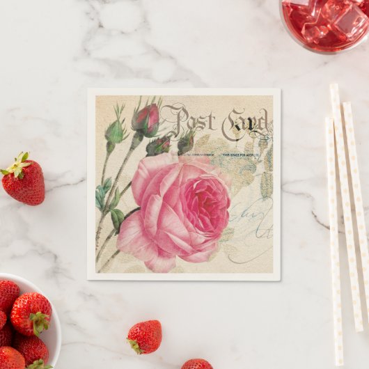 Antike Rose Serviette (Beispiel)
