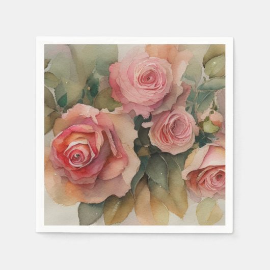Antike Rose Serviette (Vorderseite)