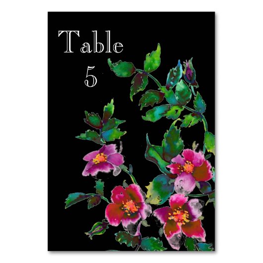 Antike Rose Tischnummer (Vorderseite)