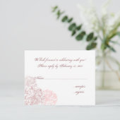 Antike Rose UAWG RSVP Karte (Stehend Vorderseite)