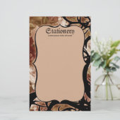 Antike Rose und Garne Briefpapier (Stehend Vorderseite)