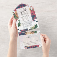 Antike Rose Vintag Boho 3 bei 1 Hochzeit