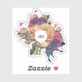 Antike Rose Vintag Boho Aufkleber (Blatt)