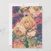 Antike Rose Vintag Boho Hochzeit Einladung (Rückseite)