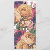Antike Rose Vintag Boho Hochzeitsprogramm Programm (Rückseite)