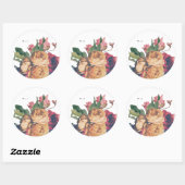 Antike Rose Vintag Boho Wedding Runder Aufkleber (Blatt)