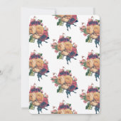 Antike Rose Vintage Bohemische Hochzeitseinladung Einladung (Rückseite)