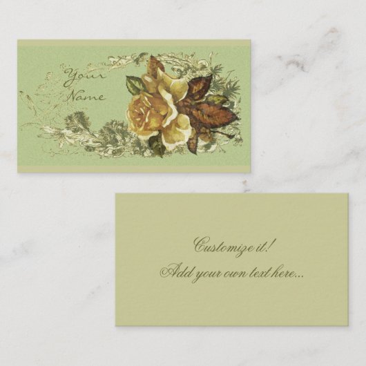 Antike Rose Visitenkarte (Vorne/Hinten)