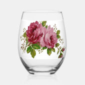 Antike Rose Weinglas Ohne Stiel (Vorderseite)