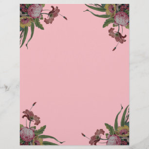 Antike Rosen auf rosa Hintergrund