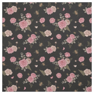 Antike Rosen-Biene-Blumen Stoff