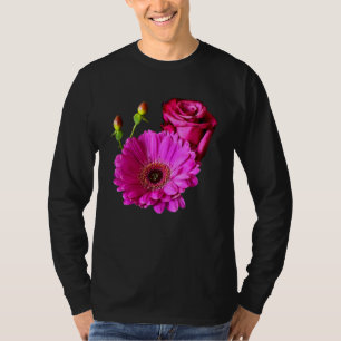 Antike Rosen Blume Floral Gänseblümchen Blumen T-Shirt