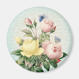 Antike Rosen-Blumen-Magnet Magnet