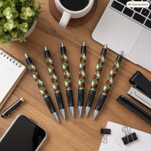 Antike Rosen-Blumen-Stift Kugelschreiber