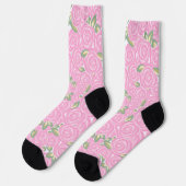 Antike Rosen Blumenmuster Socken (Linkes Detail)