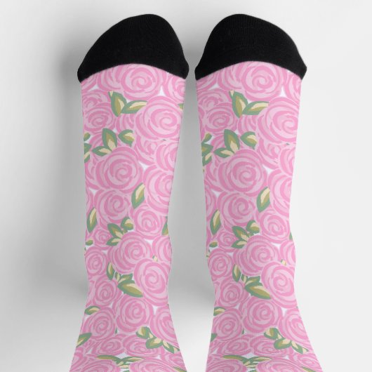 Antike Rosen Blumenmuster Socken (Oben)