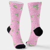 Antike Rosen Blumenmuster Socken (Gewinkelt)