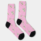 Antike Rosen Blumenmuster Socken (Rechts)