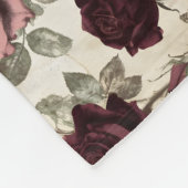 Antike Rosen Fleecedecke (Ecke)