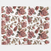 Antike Rosen Fleecedecke (Vorderseite (Horizontal))