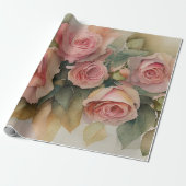 Antike Rosen Geschenkpapier (Ungerollt)