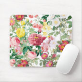Antike Rosen im Blumengarten des Frühlings Mousepad (Mit Mouse)