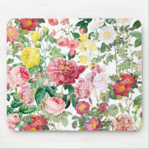 Antike Rosen im Blumengarten des Frühlings Mousepad