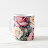 Antike Rosen Kaffeetasse (Vorderseite Links)